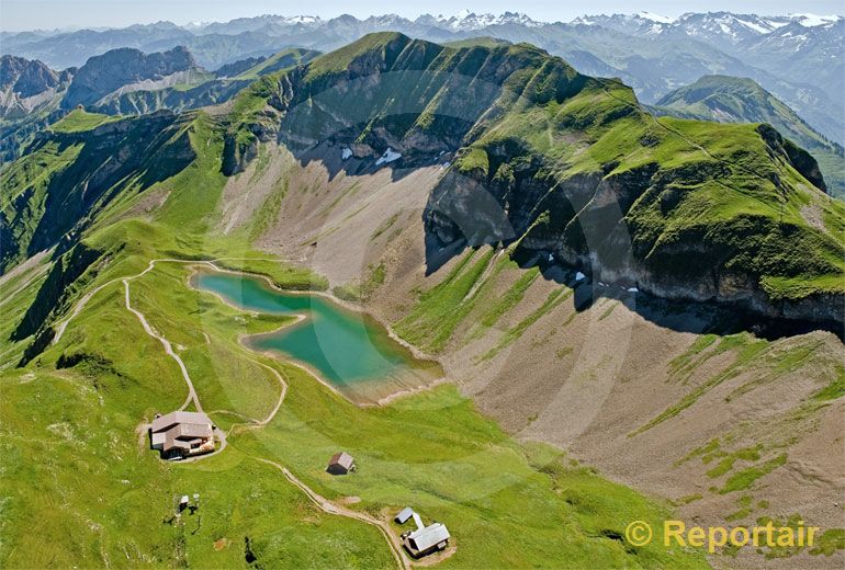 Foto: Der Eisee am Brienzer Rothorn LU. (Luftaufnahme von Niklaus Wächter)